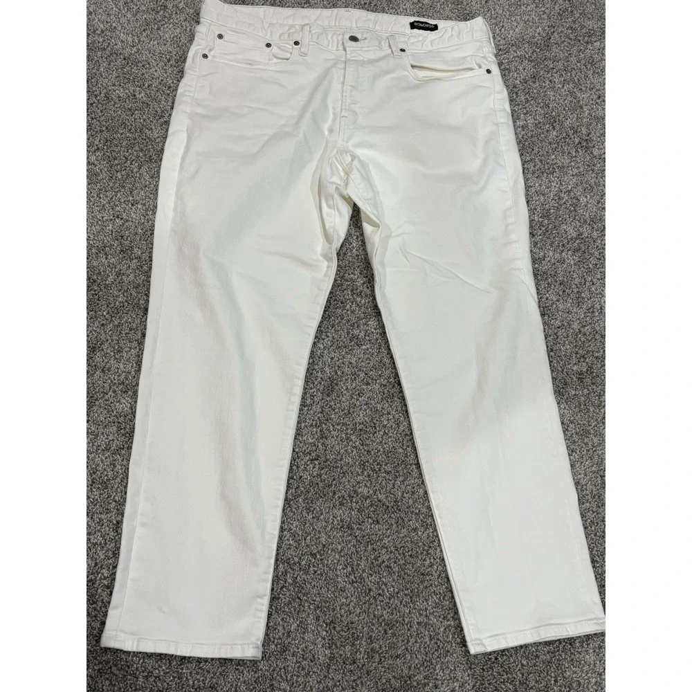 Bonobos Athletic Fit Jeans Mens 38x30‎ Off White Denim Five Pocket Pants